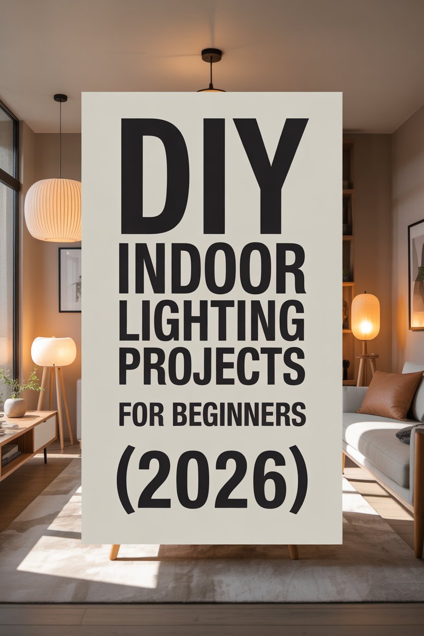 DIY indoor lighting projects for beginners featuring modern budget-friendly lighting ideas in a cozy living room (2026)