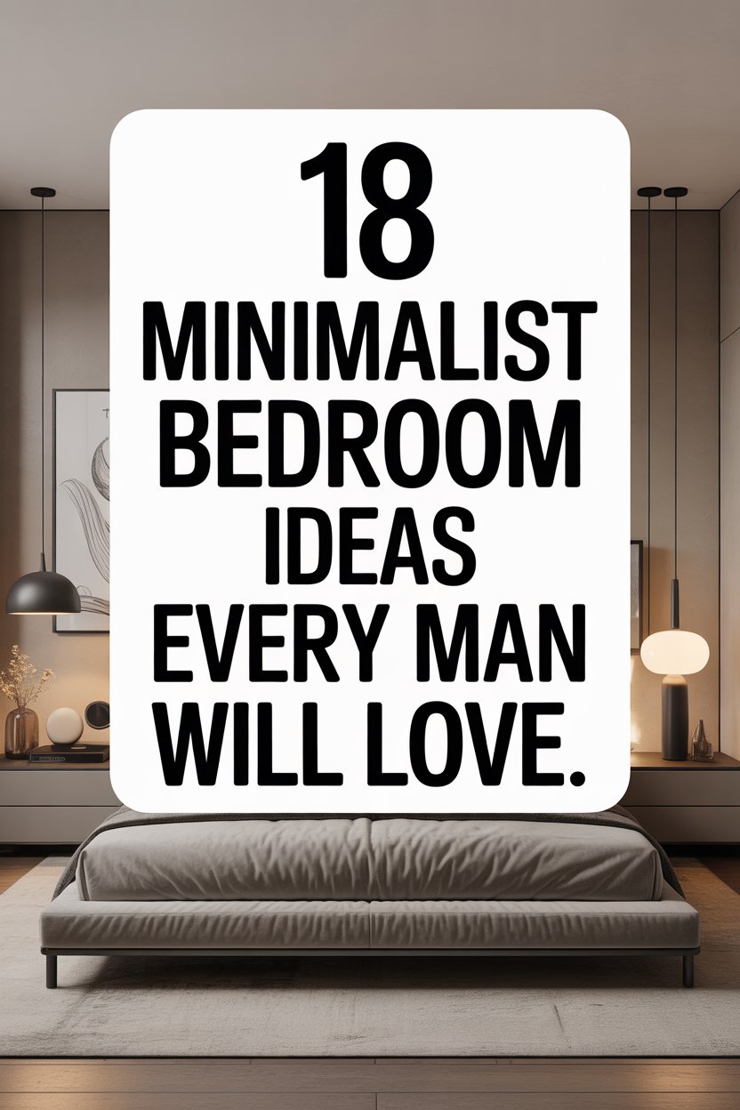 minimalist bedroom for men