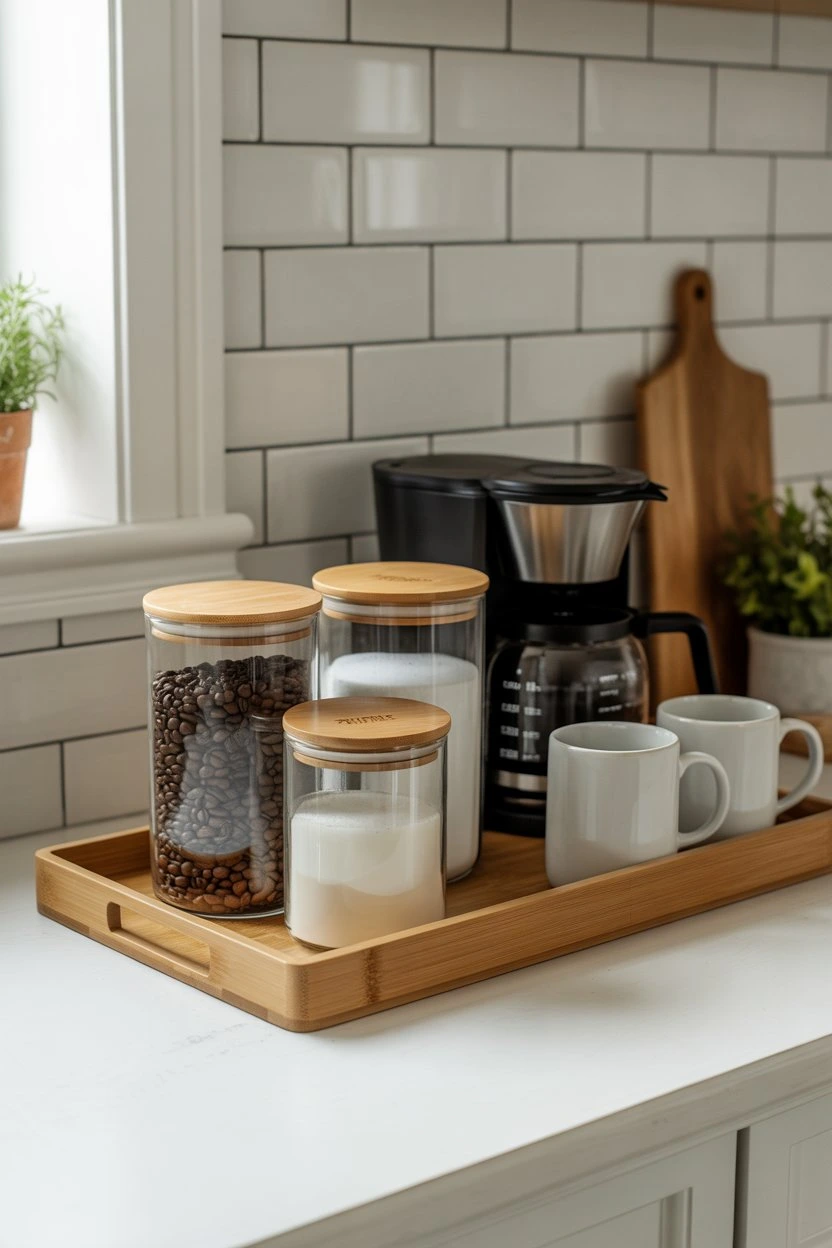 Budget-friendly coffee bar setup