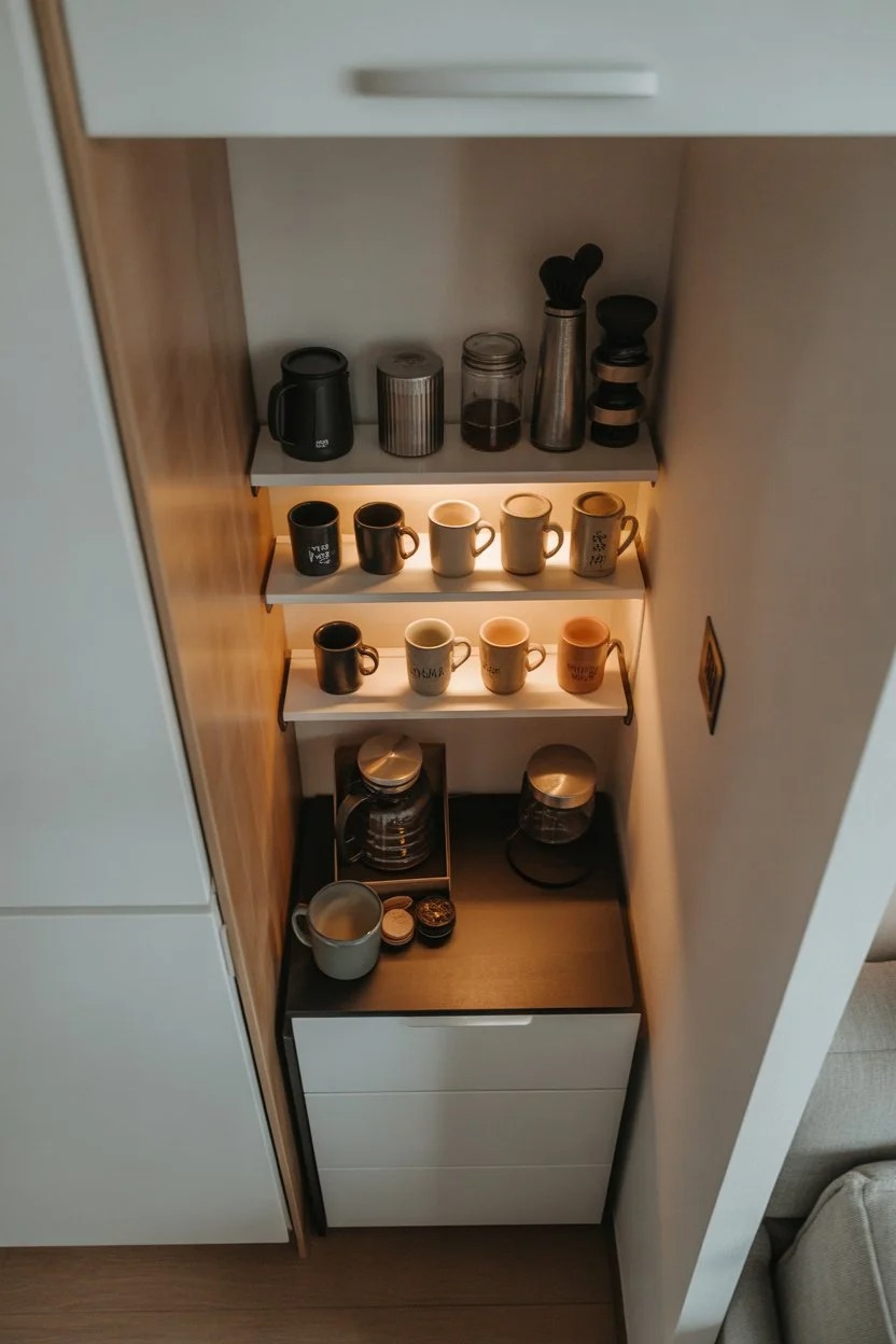 apartment friendly coffee bar ideas