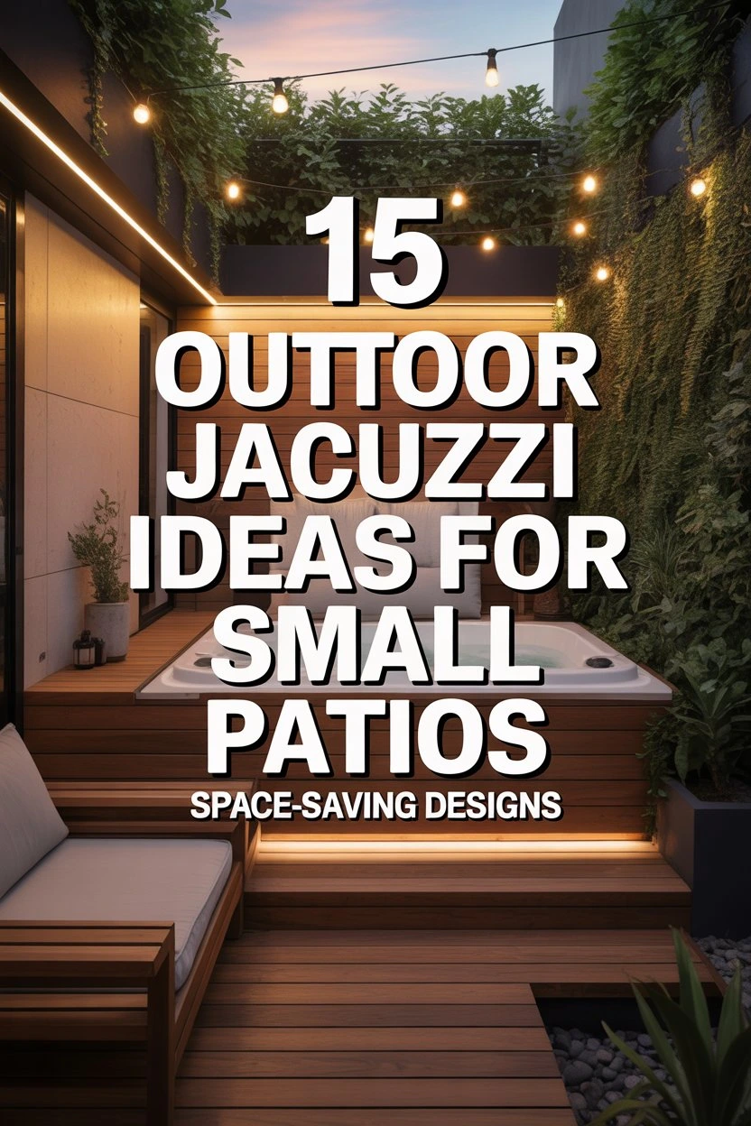 Modern outdoor jacuzzi ideas for small patios with space-saving design