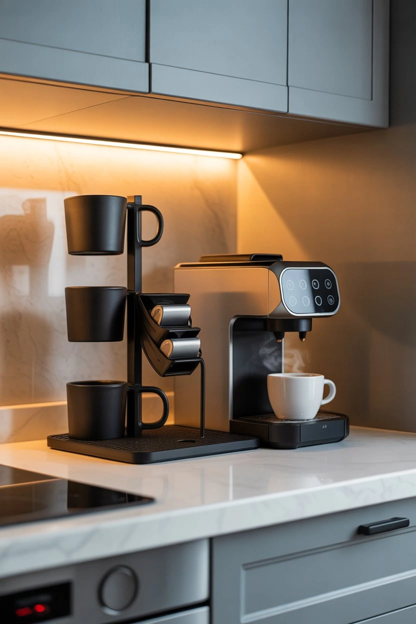 One-hand coffee setup for busy moms