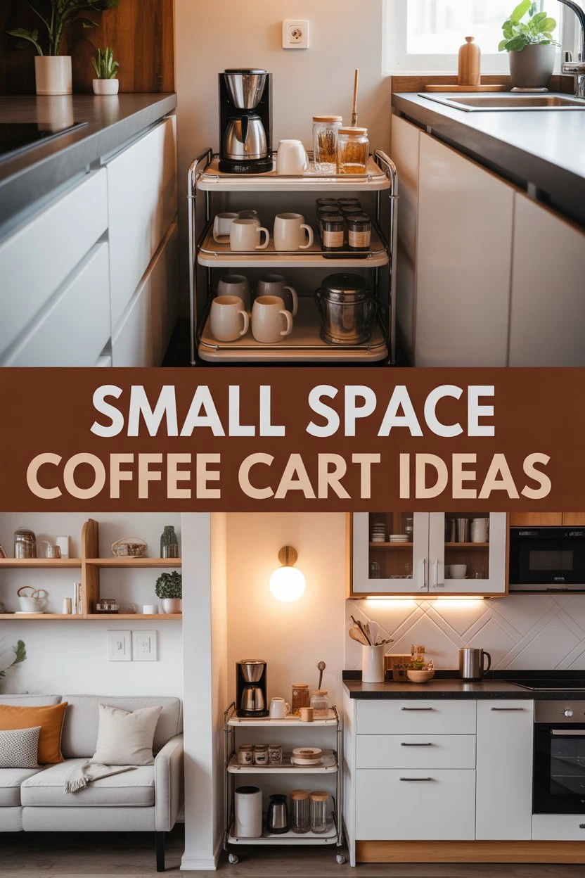 Small space coffee cart ideas for modern kitchens
