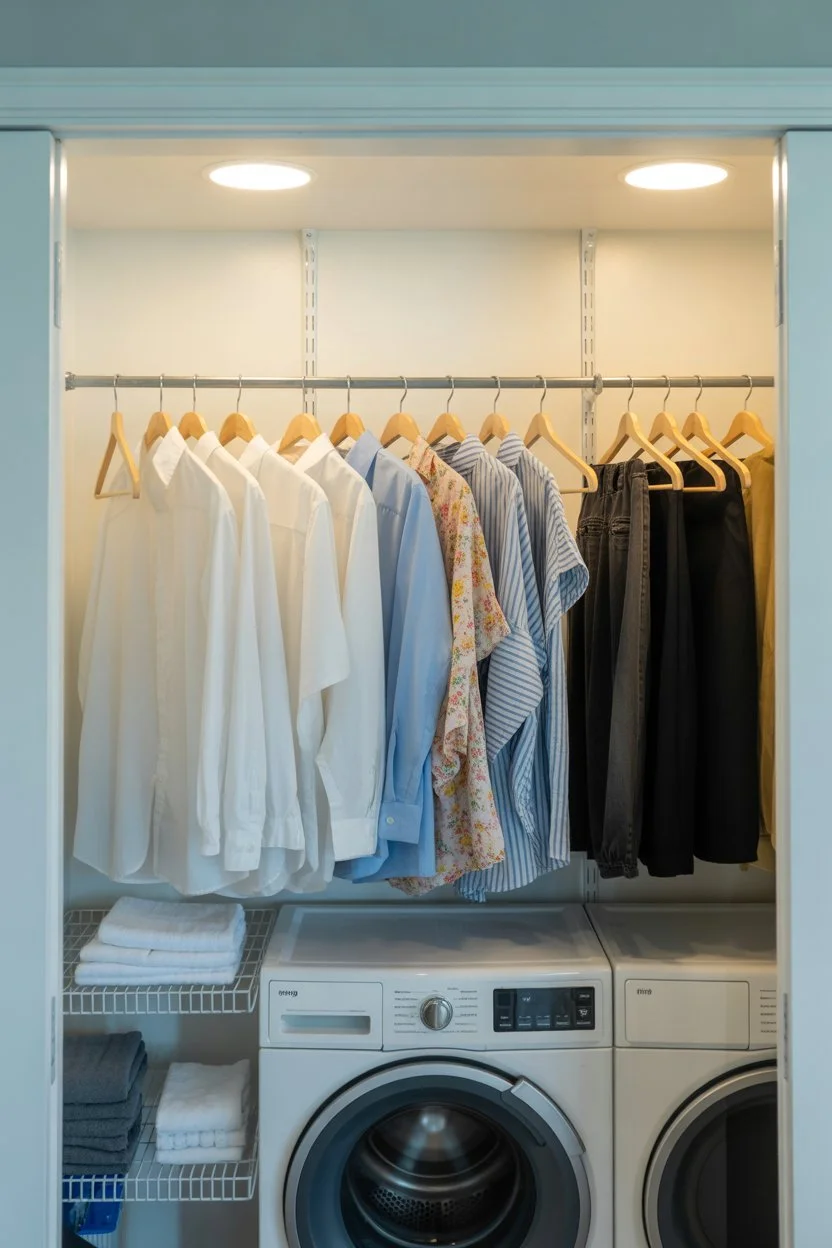 Small laundry room with sink and top-load washer