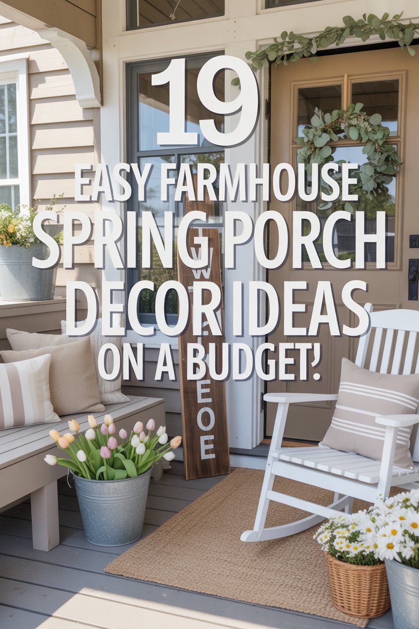 farmhouse spring porch decor ideas on a budget