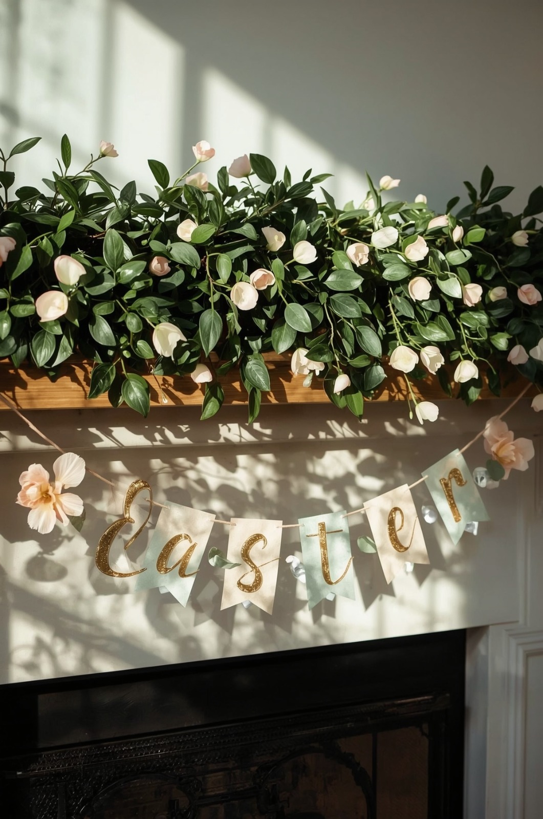 Easter banner, Spring Easter Garland