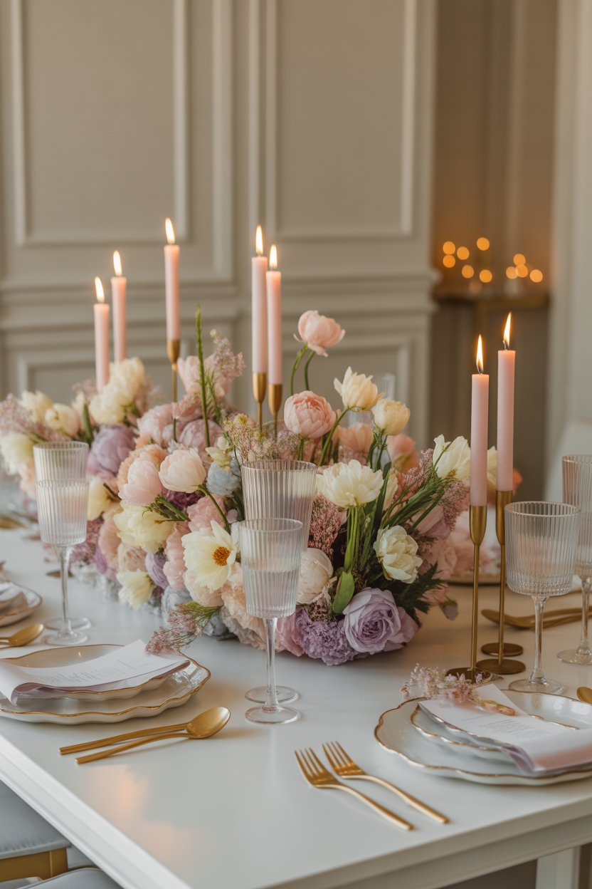 elegant easter dining table floral centerpiece