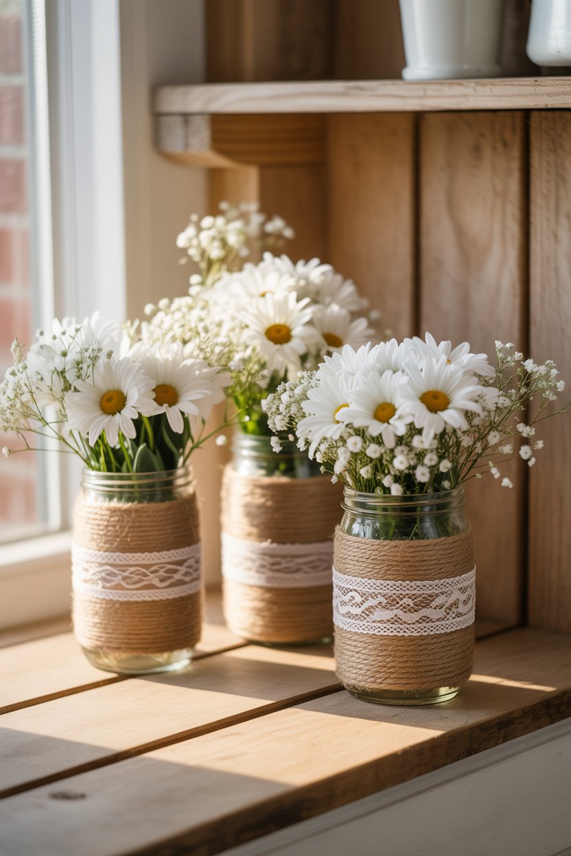 mason jar easter flower arrangement diy style