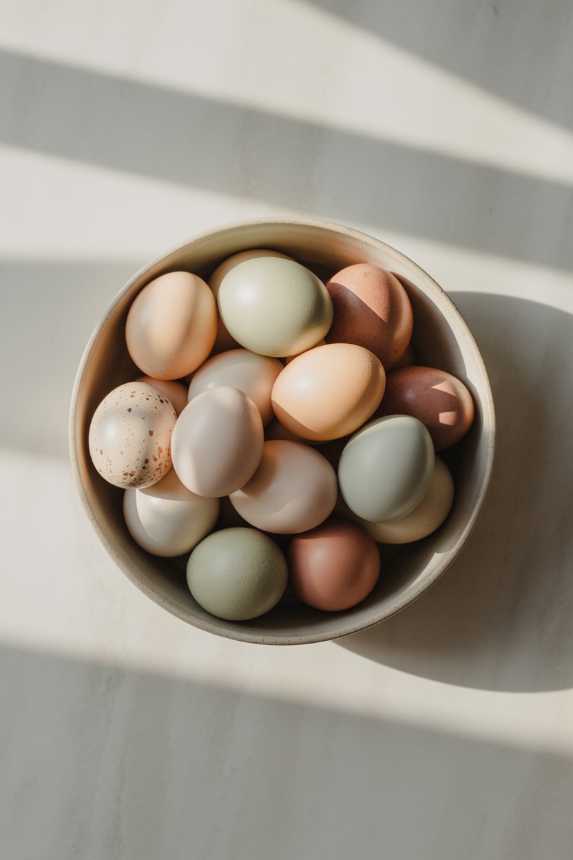 classy neutral Easter egg decor
