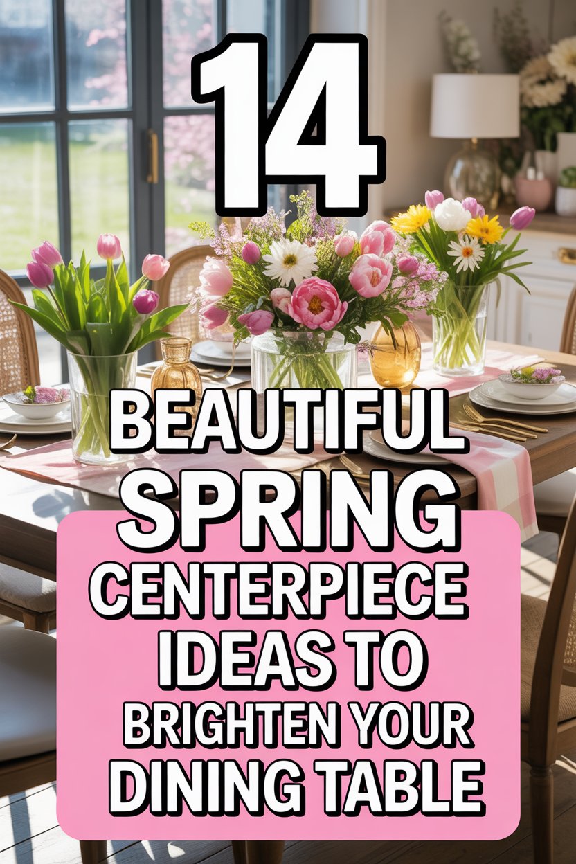 spring dining table centerpiece ideas with fresh flowers and pastel decor