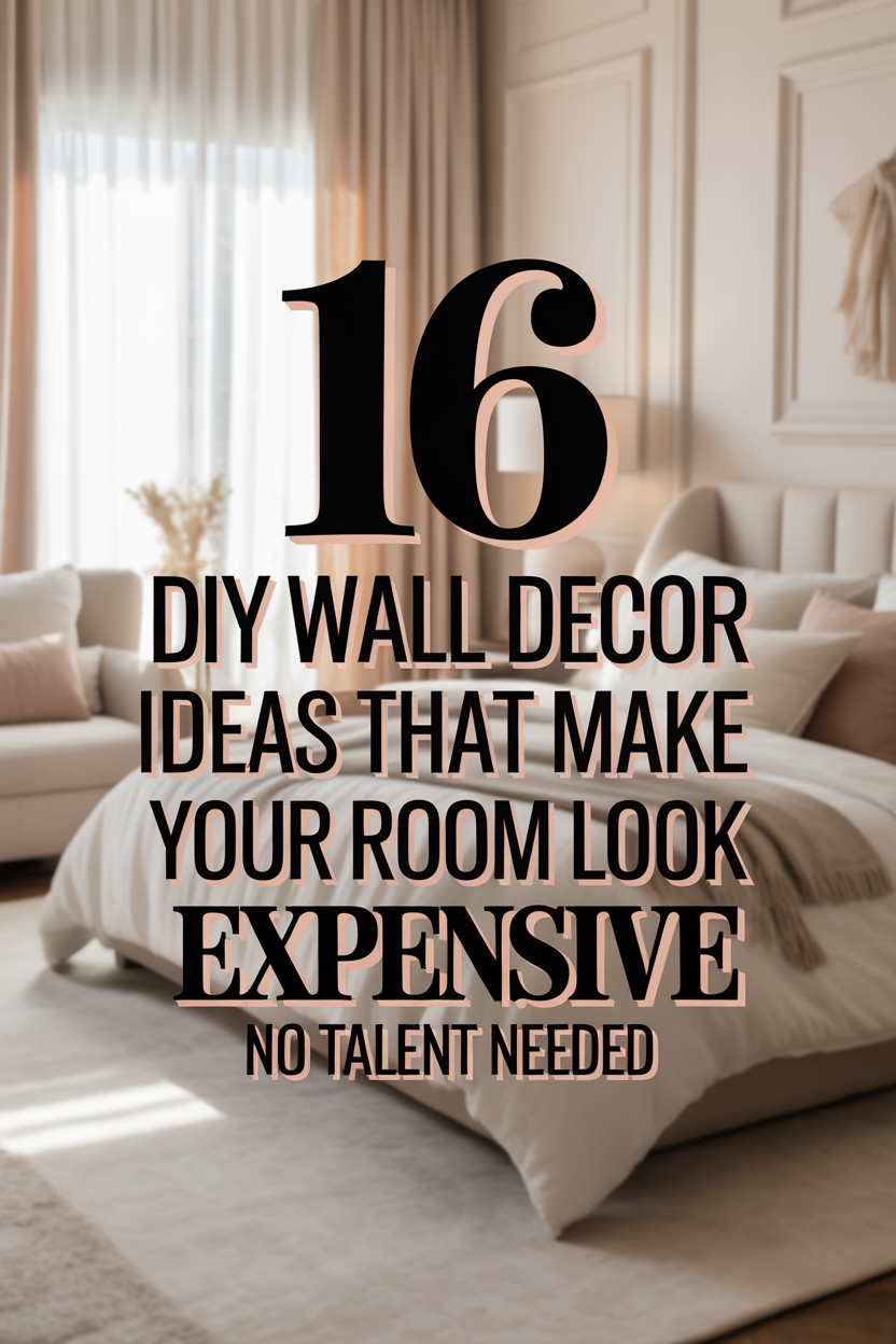 cozy bedroom with aesthetic wall decor and warm lighting