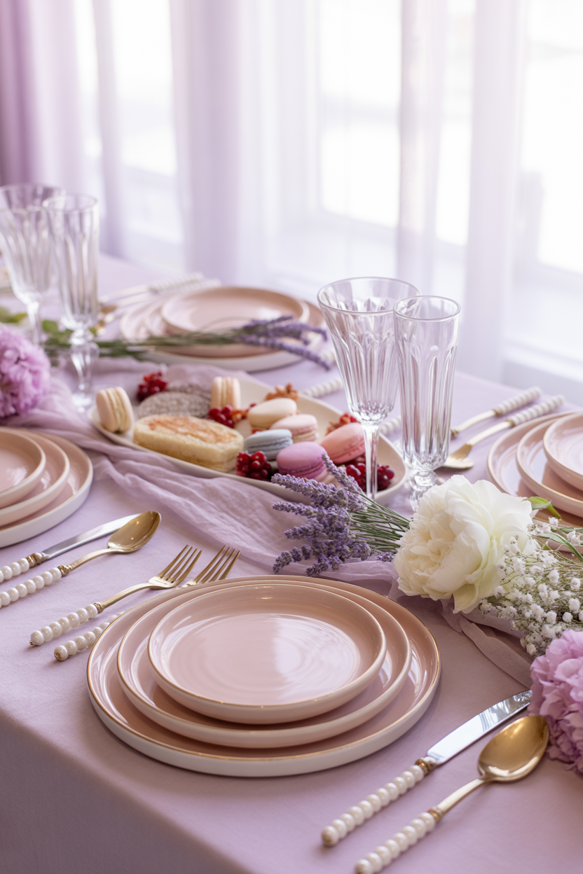 pastel Mother’s Day brunch table decor ideas