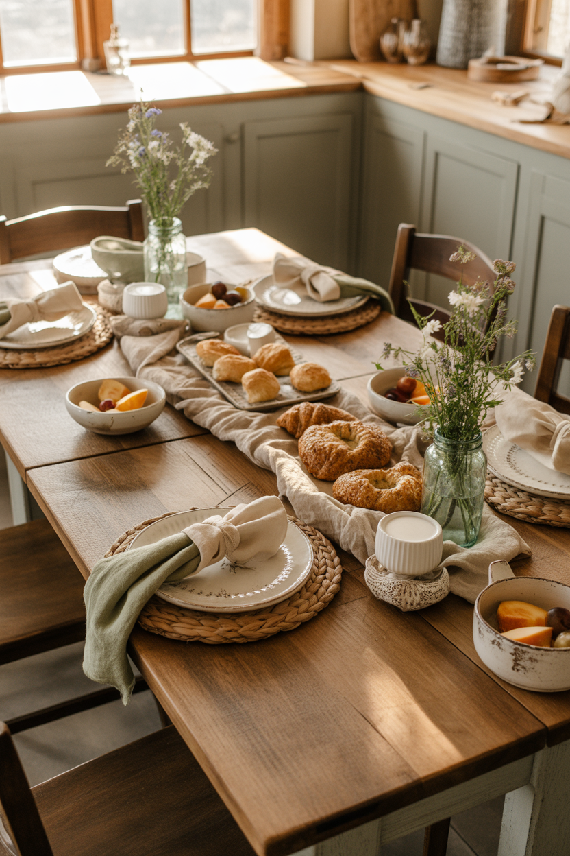 rustic Mother’s Day brunch table ideas