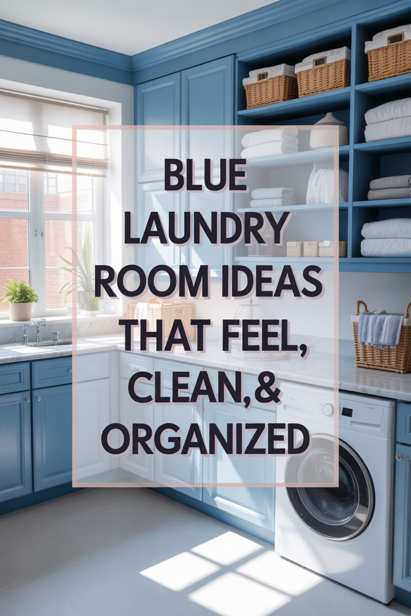 Blue laundry room ideas for an organized and expensive look