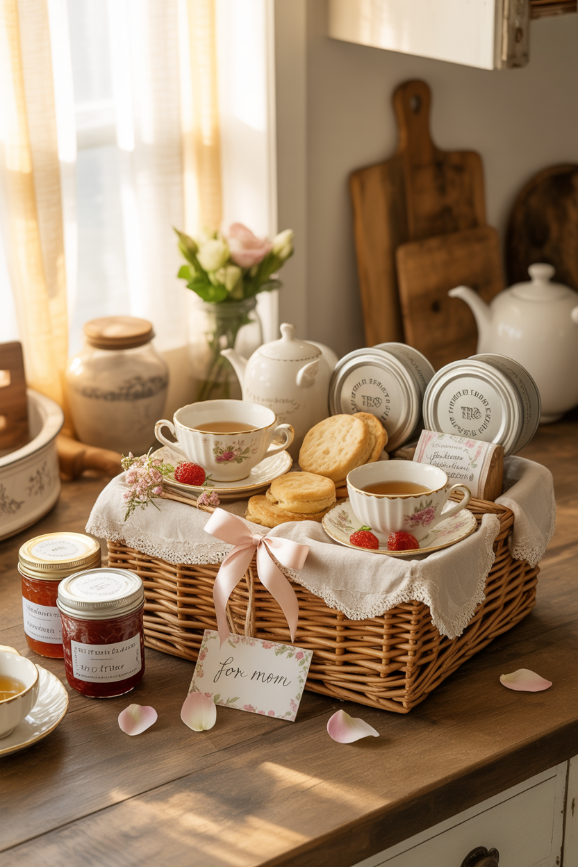 breakfast in bed, mothers day gift basket