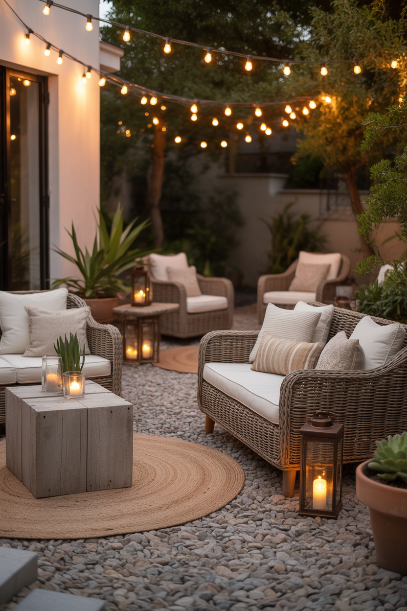 budget gravel patio ideas that look expensive and stylish