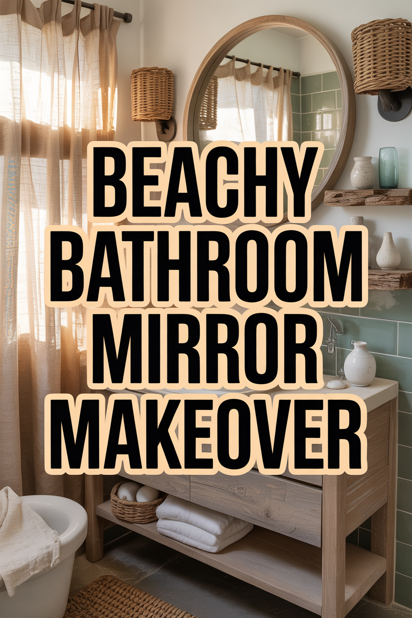 coastal bathroom mirror ideas with modern beach style and elegant decor