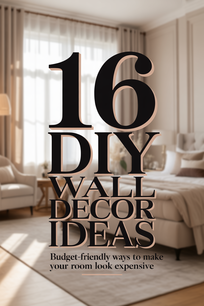 DIY wall decor ideas for a stylish bedroom that looks expensive