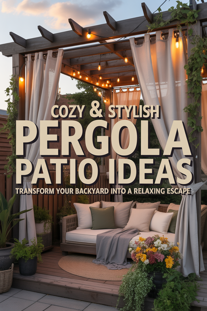 Cozy and stylish pergola patio ideas to create a relaxing backyard outdoor space