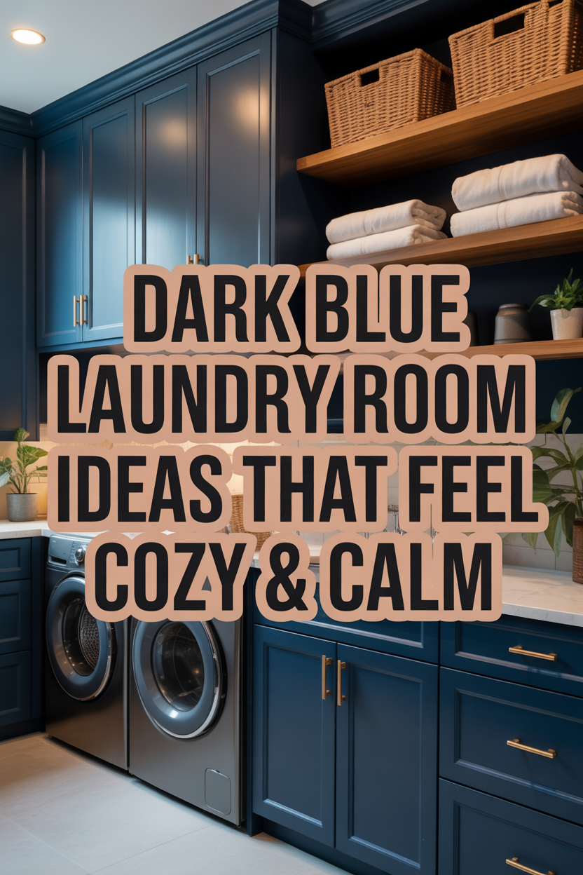 Dark blue laundry room ideas for a dreamy and stylish look