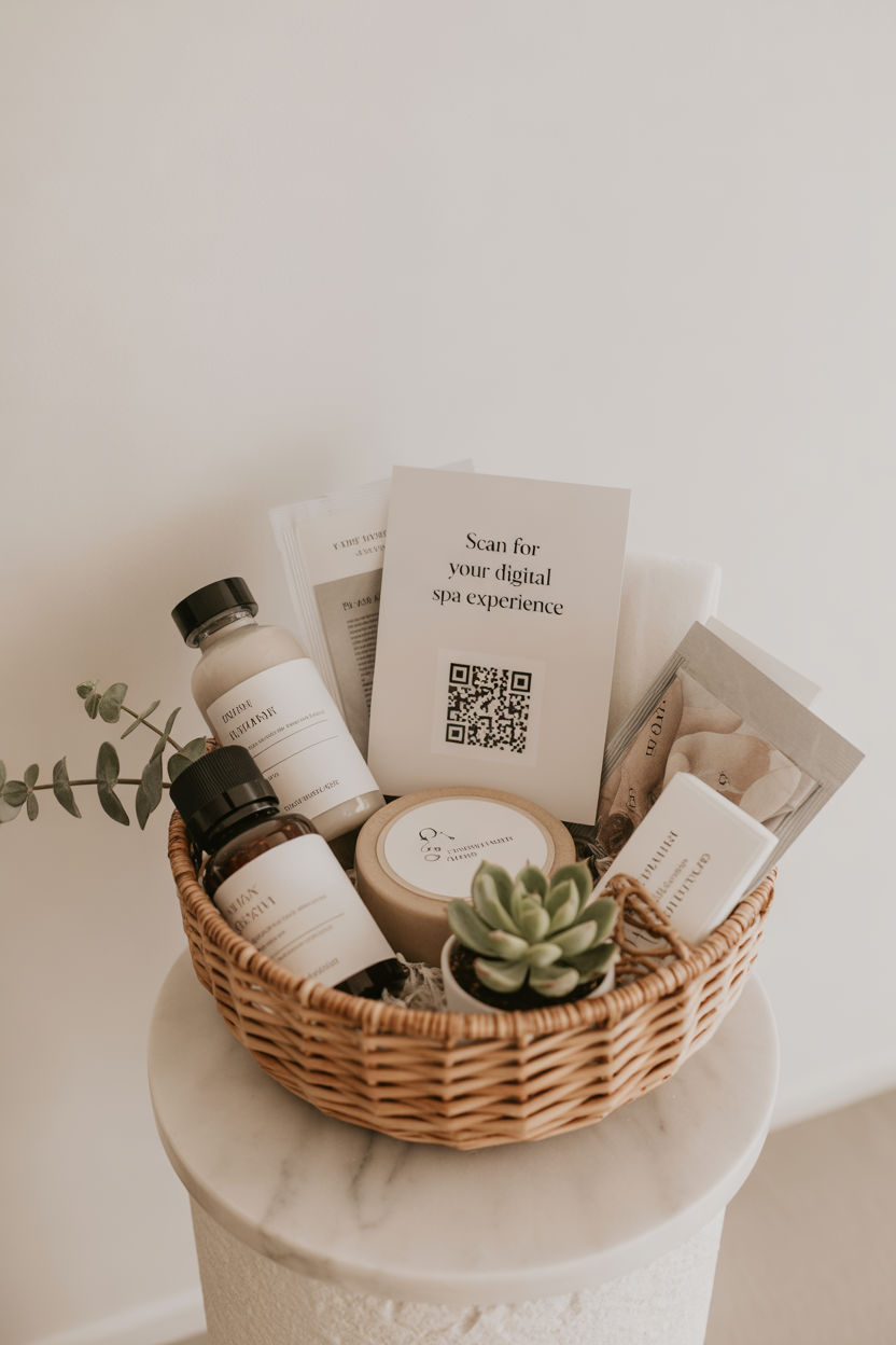 digital and physical combo mothers day gift basket