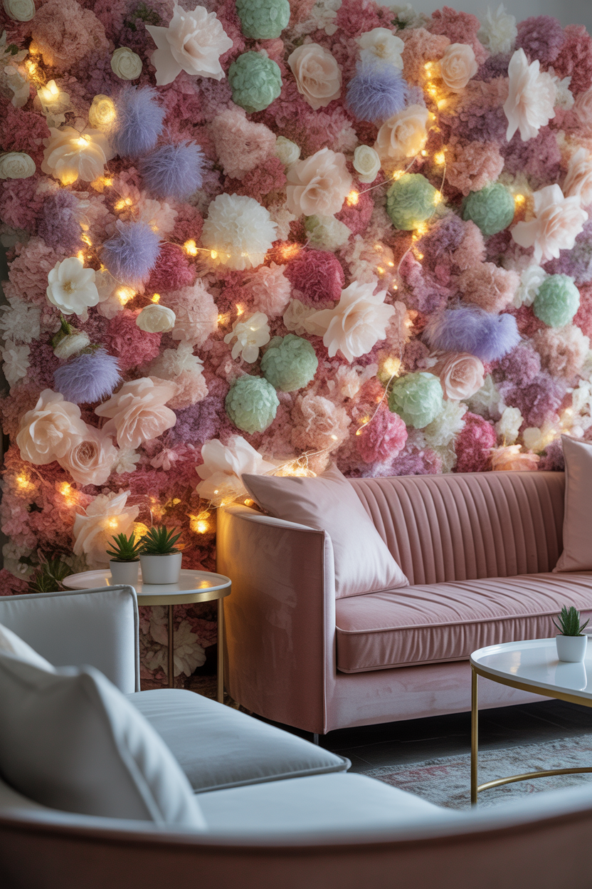 DIY flower wall decor ideas for Mother’s Day celebration setup