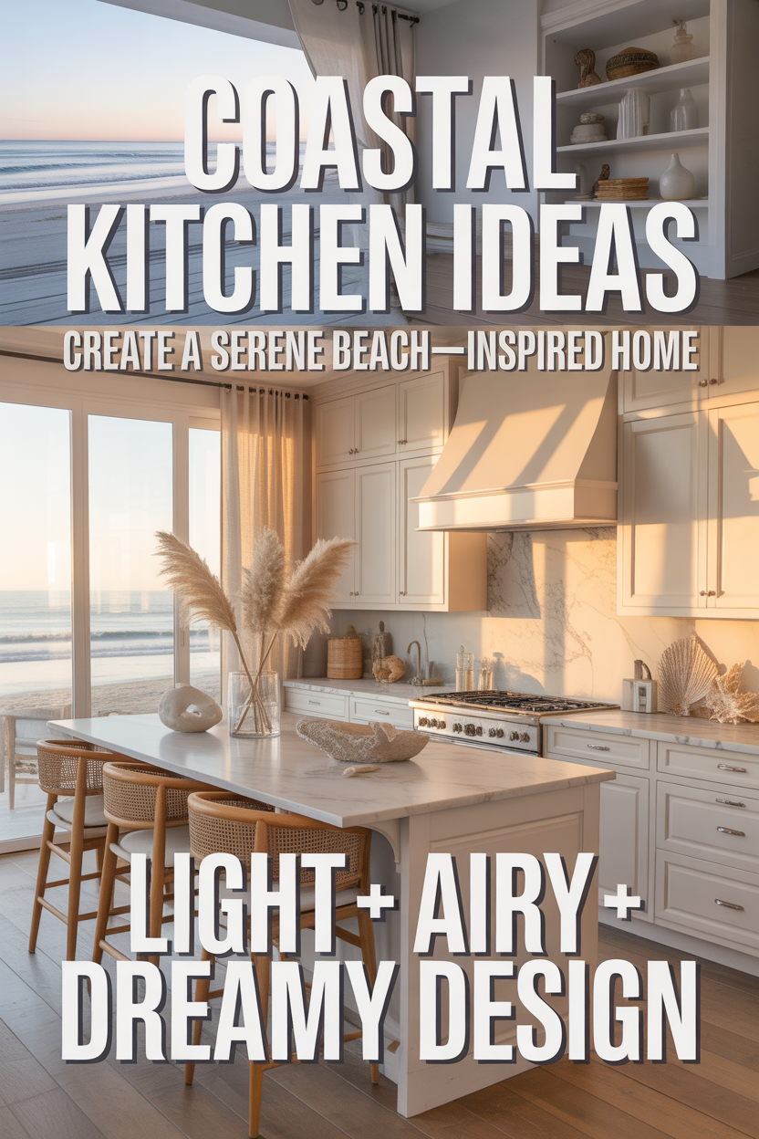 Modern coastal kitchen ideas with light airy design and seaside-inspired decor
