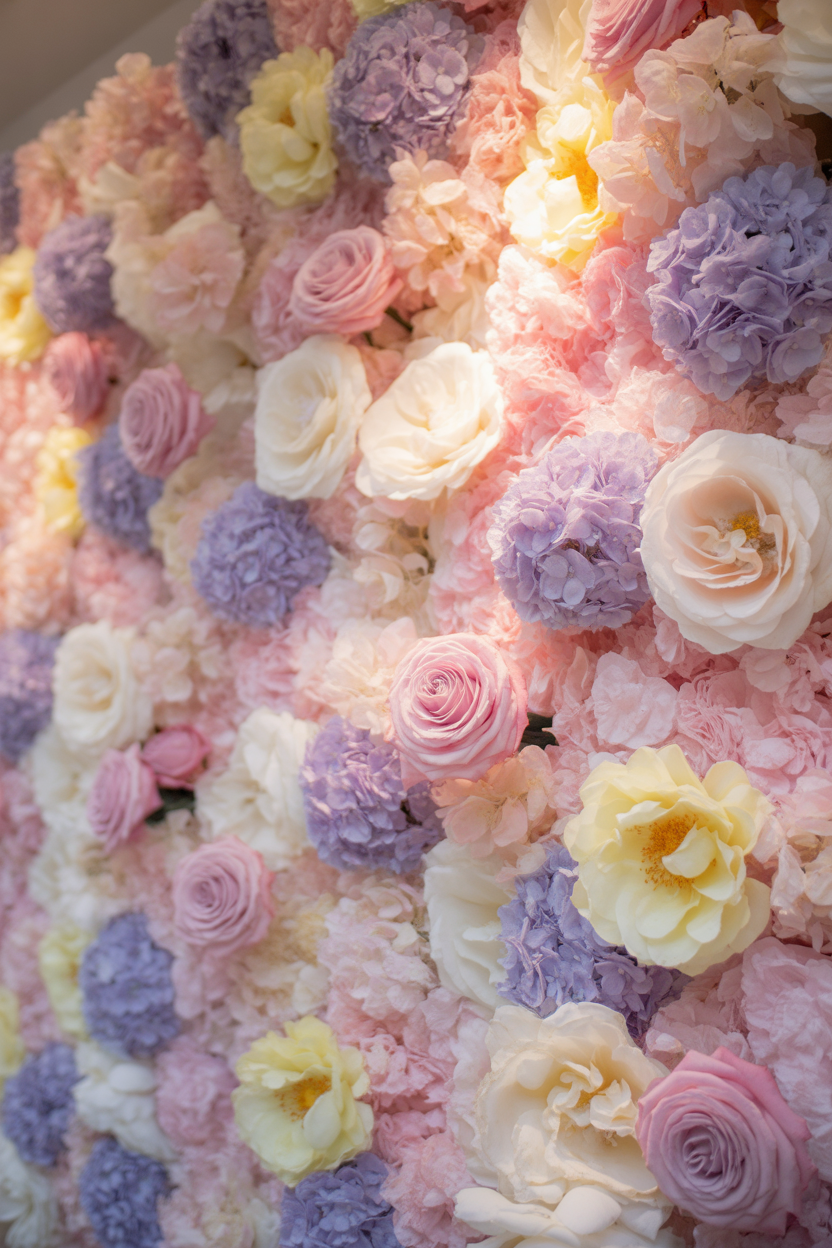 Floral backdrop decoration for Mother’s Day