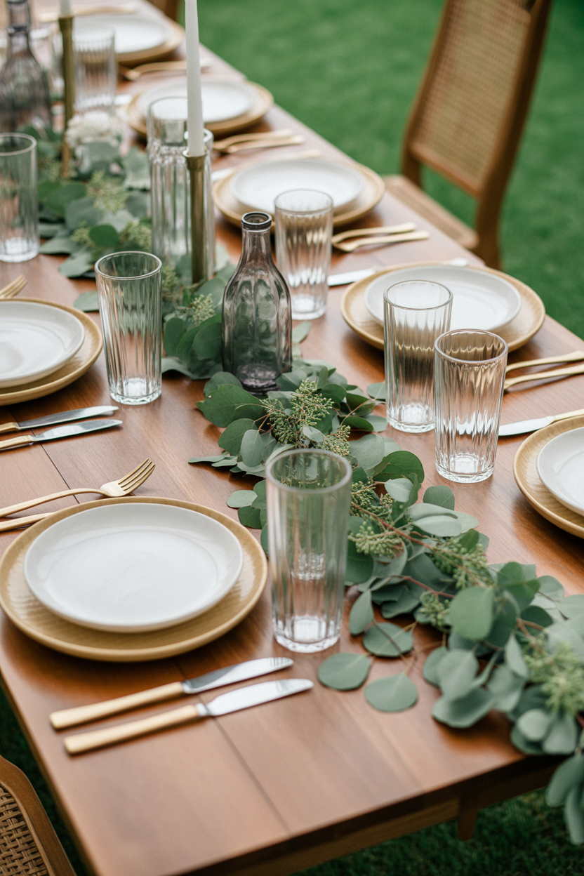 garden-style Mother’s Day table decoration ideas with greenery