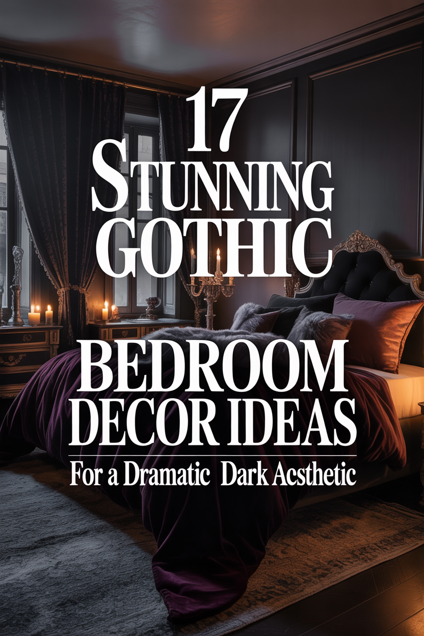 stunning gothic bedroom decor ideas for a dramatic dark aesthetic with cozy and elegant gothic style