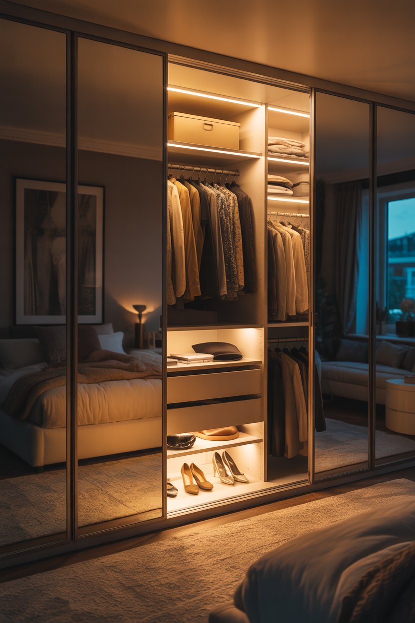 IKEA IVAR cabinet stained walnut boho storage hack for small bedroom with rattan baskets