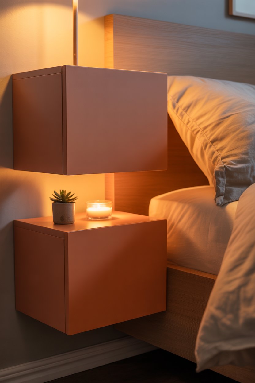 IKEA PAX wardrobe custom-built-in closet hack for a small bedroom with LED lighting