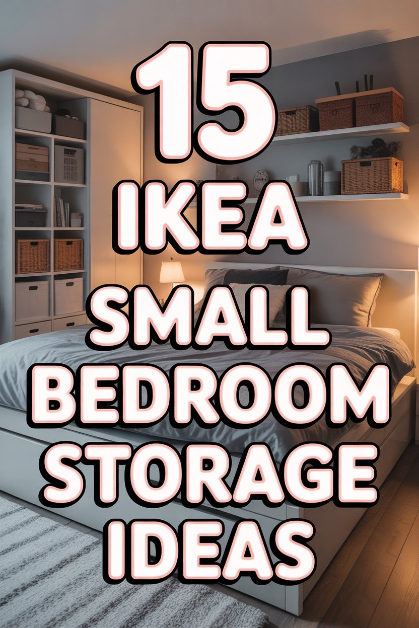 IKEA small bedroom storage ideas with smart space saving hacks