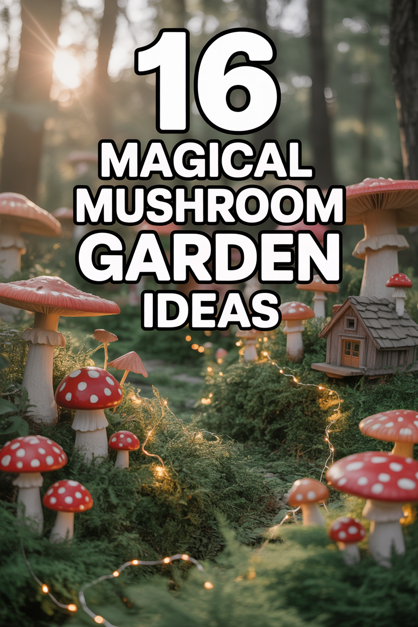 magical mushroom garden decor outdoor