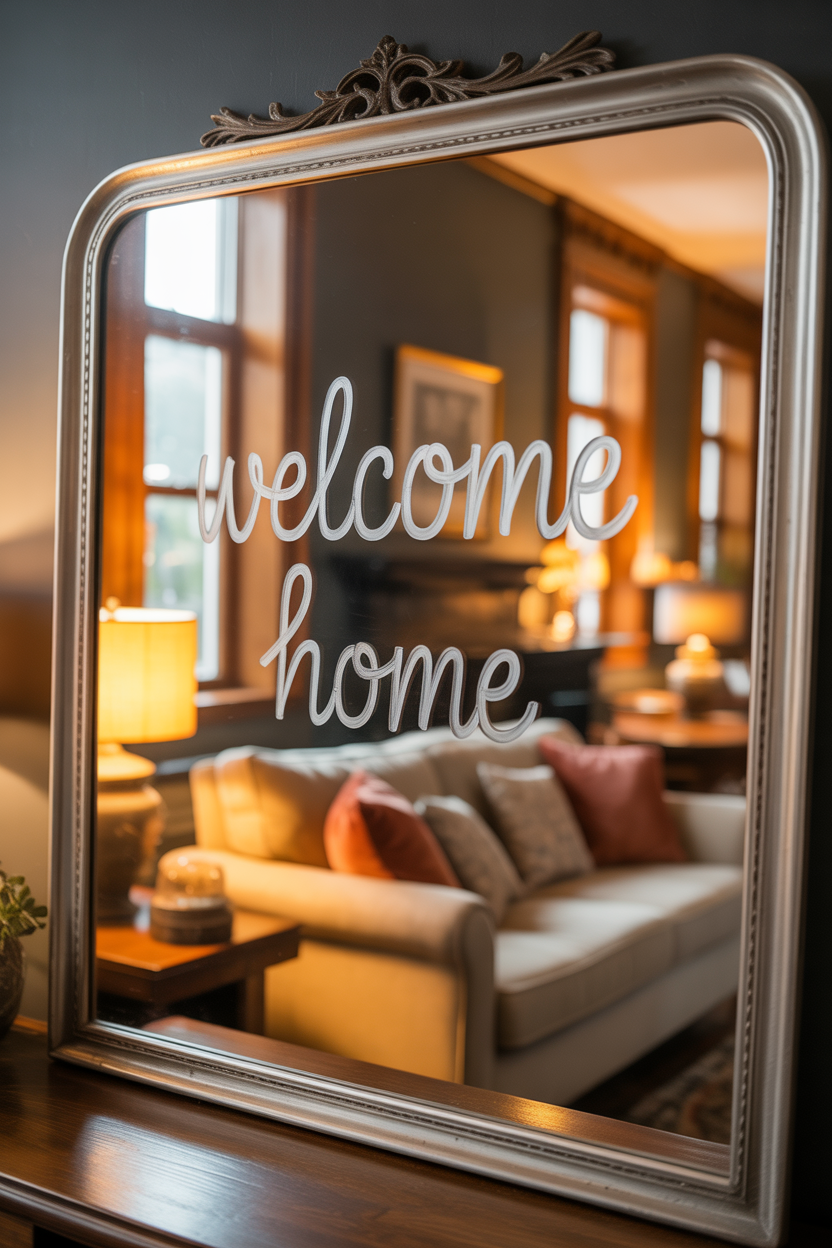 Mirror message decoration idea for Mother’s Day