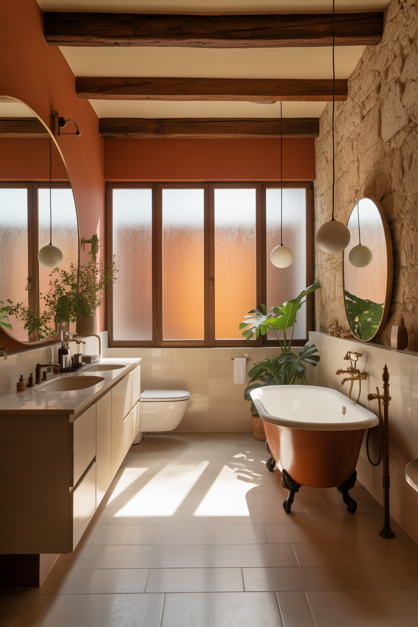 old meets modern old Italian bathroom ideas
