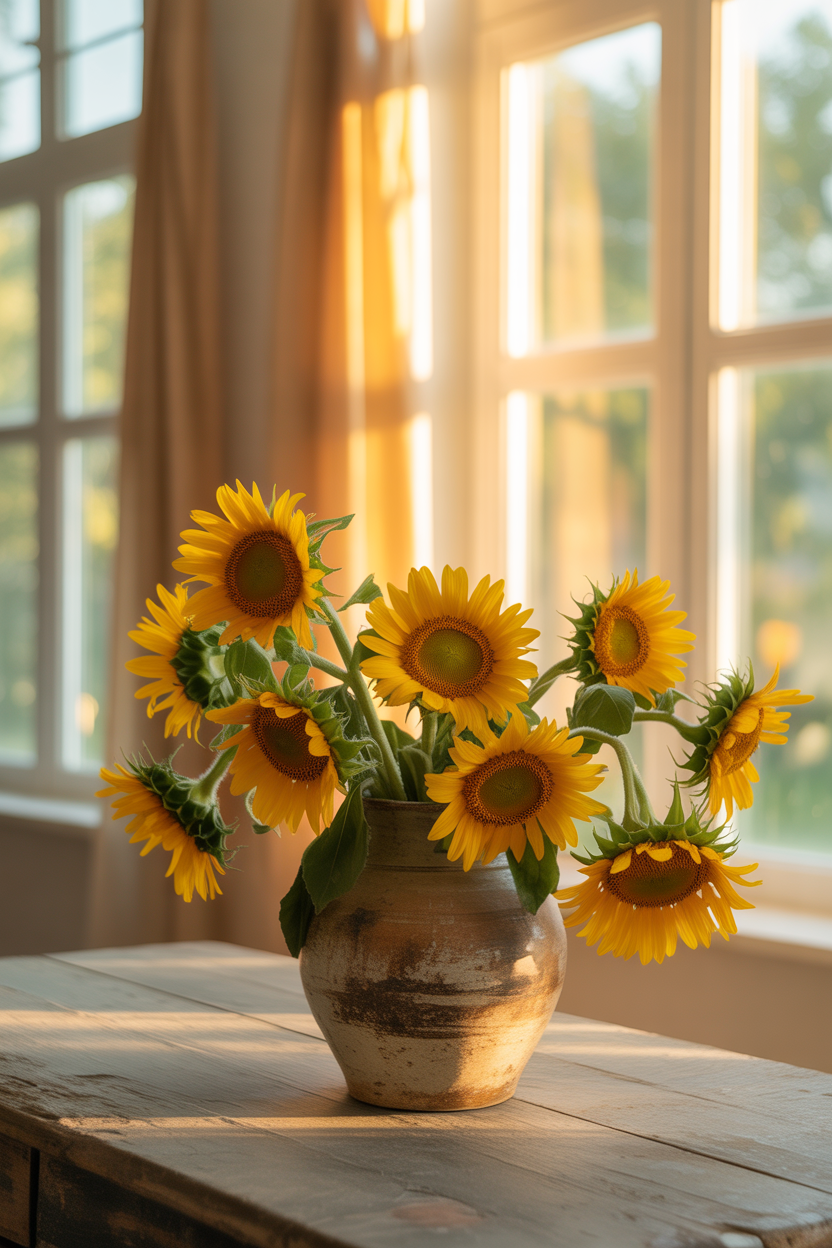 bright Mother’s Day flower ideas with a sunflower bouquet