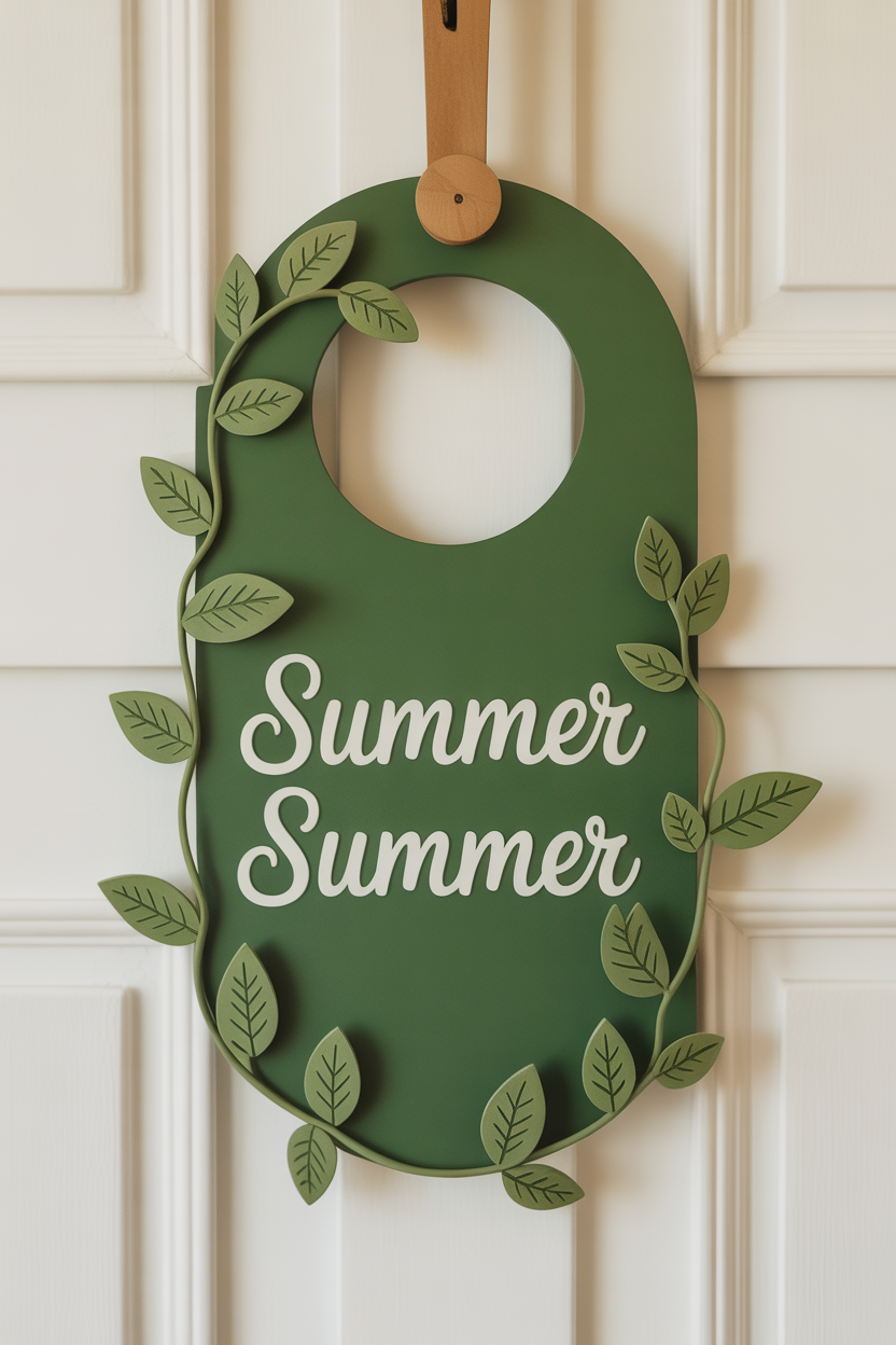 Summer door hanger ideas nature inspired green, eco-friendly front door