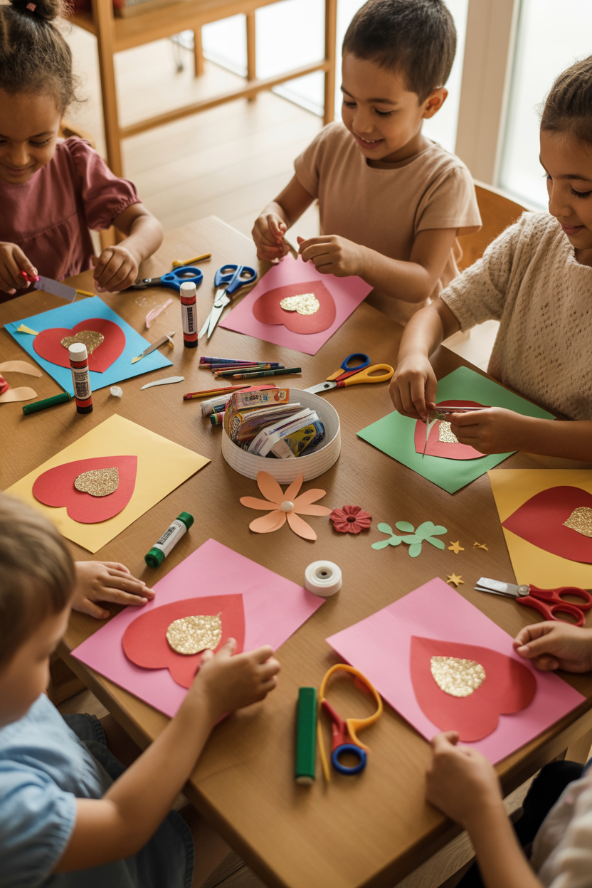 Personalized Mother’s Day cards made by kids for classroom decoration