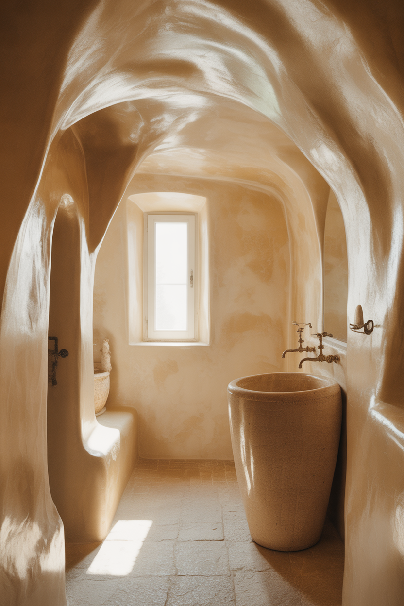 plaster walls old Italian bathro plaster-wall-italian-bathroom