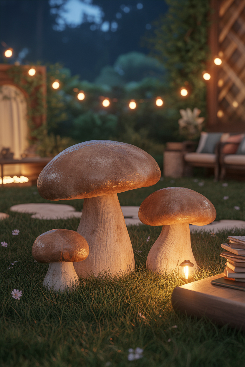 storybook mushroom garden decor full here aesthetic outdoor setup
