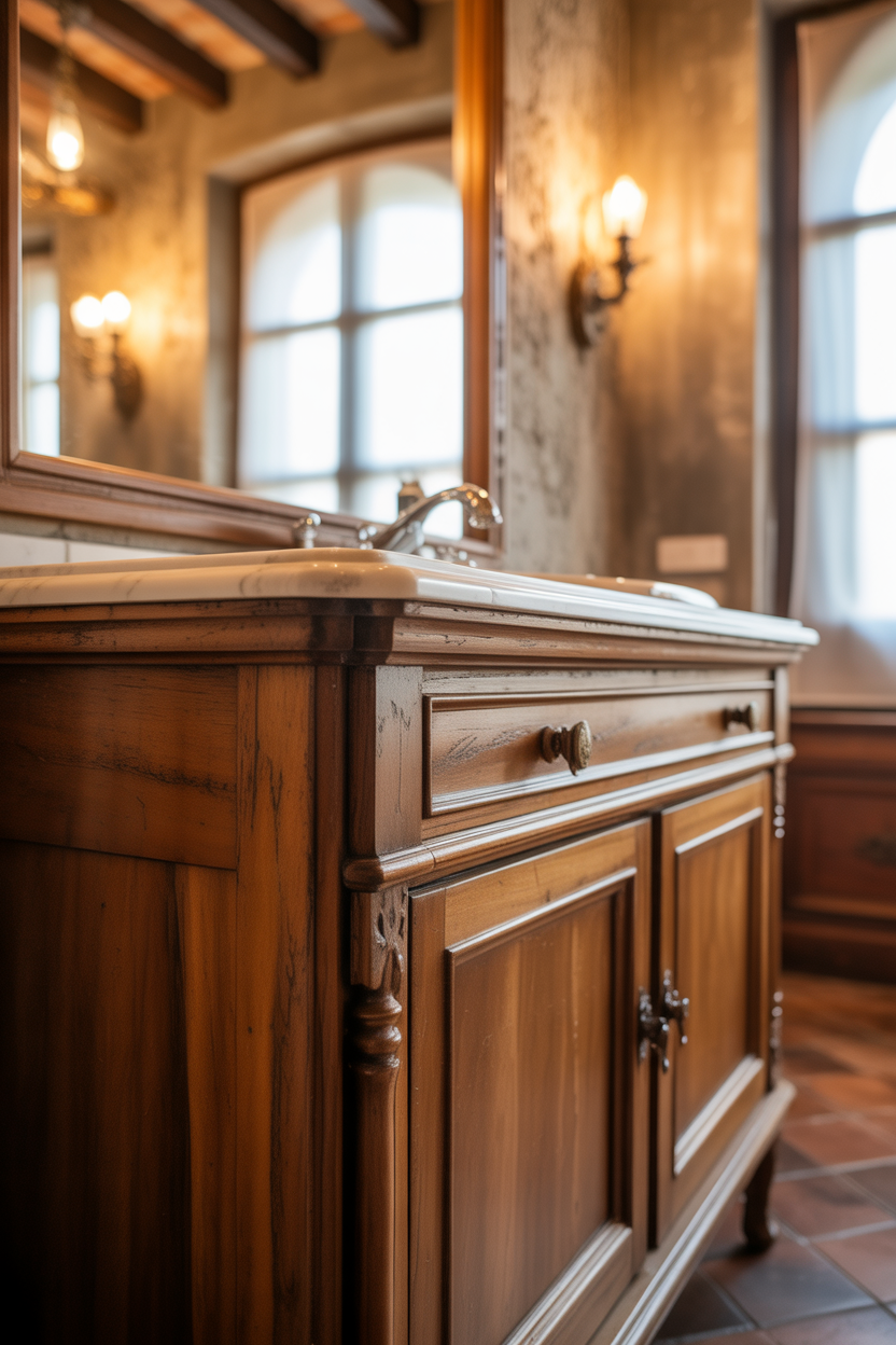 Tip: Avoid glossy finishes to maintain rustic charm.