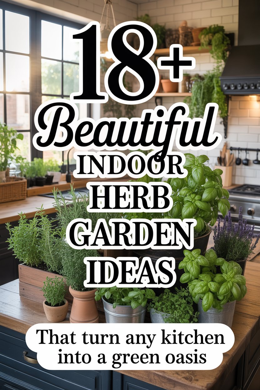 Beautiful indoor herb garden ideas in a cozy kitchen oasis with stylish greenery and wooden planters.
