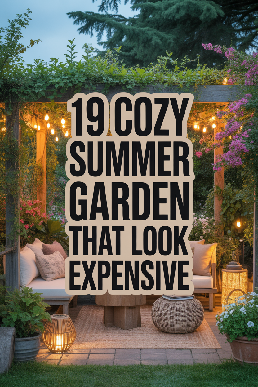 Cozy summer garden ideas on a budget with stylish outdoor decor and seating