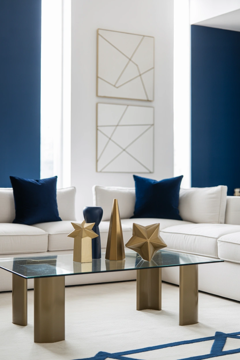 Modern patriotic living room decor