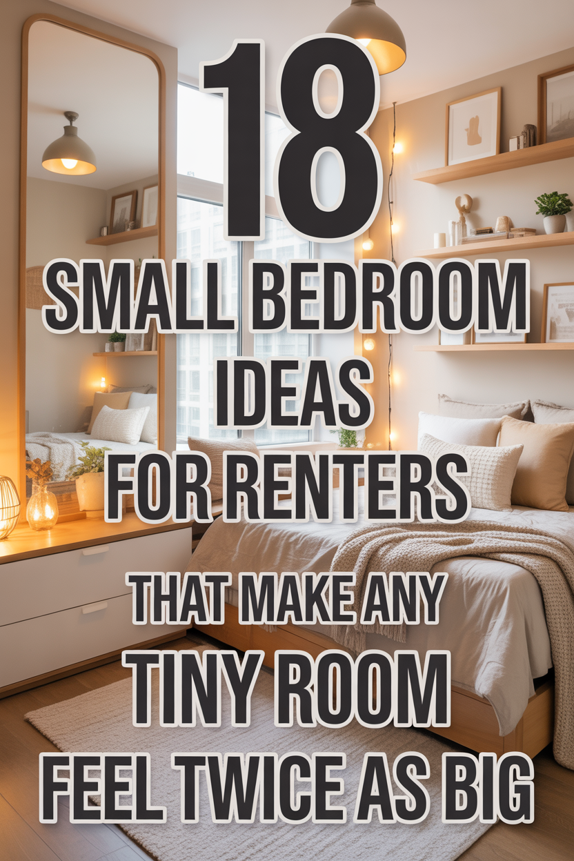 Small renter-friendly bedroom ideas with cozy space-saving decor and smart apartment design inspiration