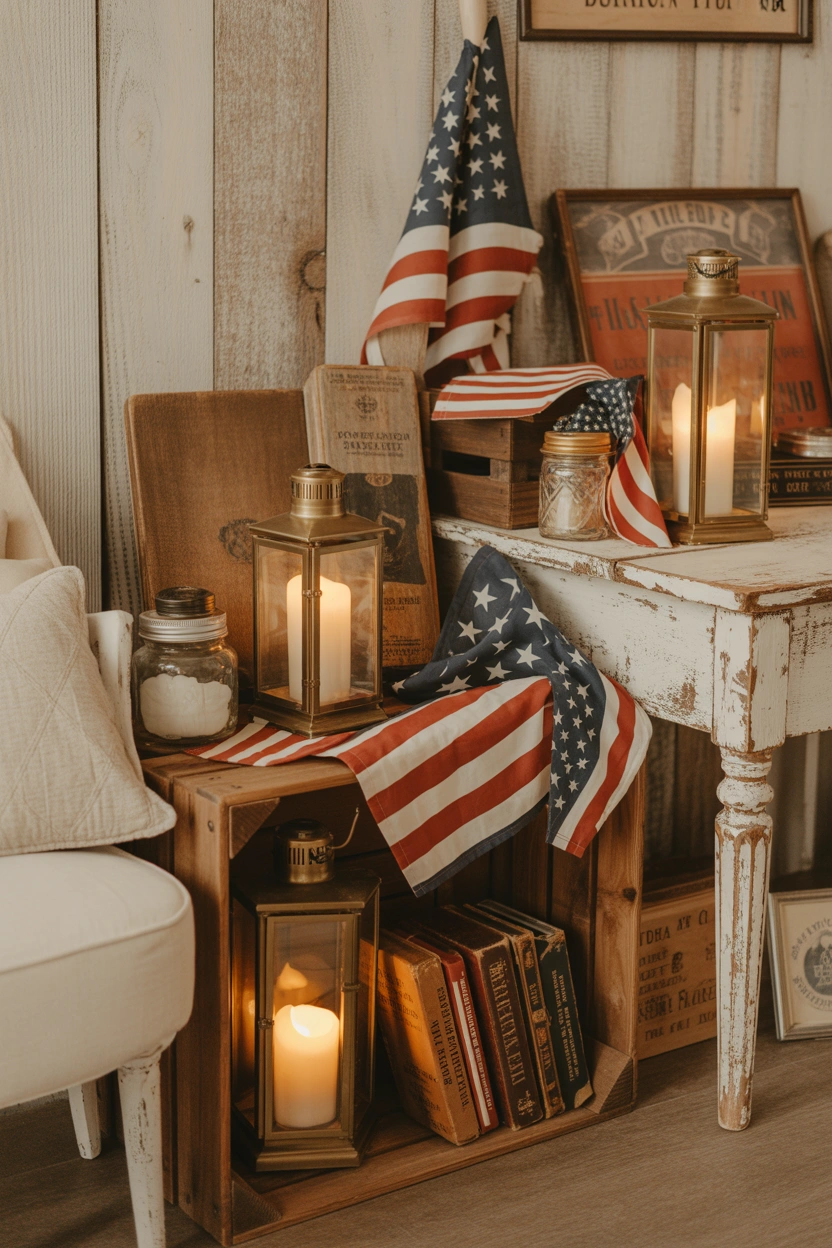 Vintage Americana patriotic home decor