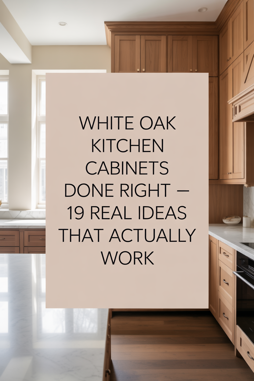 Modern white oak kitchen cabinets with warm tones and luxury minimalist design ideas