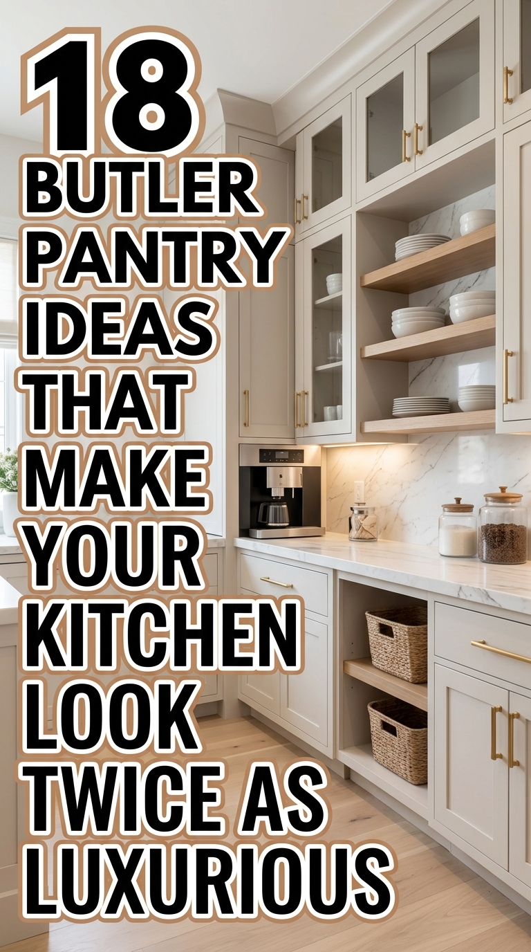 18 luxury butler pantry ideas featuring modern cabinets, marble countertops, and elegant kitchen storage inspiration