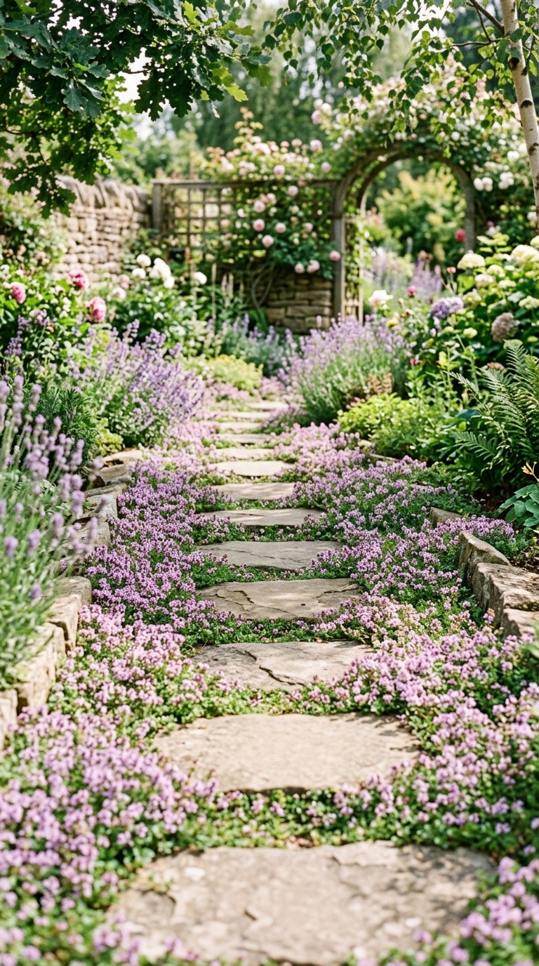 Ground cover plants as grass alternative for small front yard